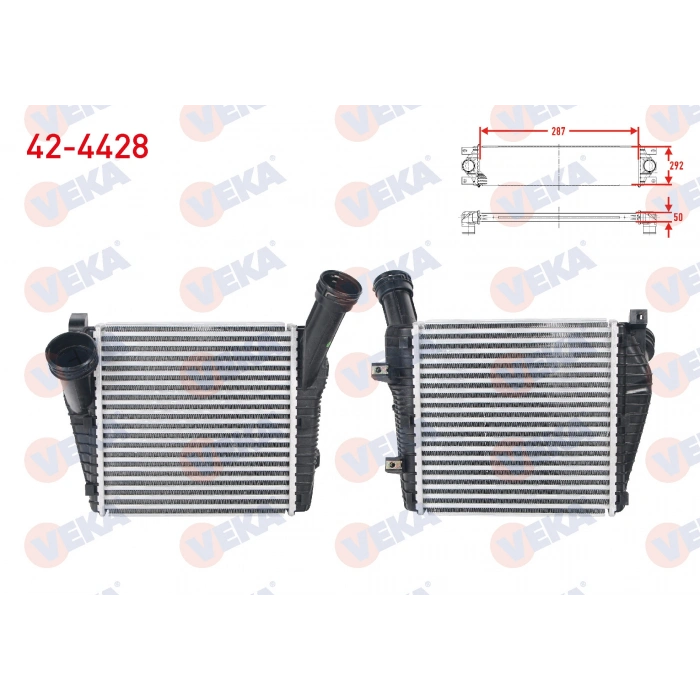 TURBO RADYATORU (INTERCOOLER) VOLKSWAGEN TOUAREG 3.0 TDI V6 2002-/ AUDI Q7 3.0 TDI - 3.0 TFSI 2006-2015/ PORSCHE CAYENNE 3.0 D 2010-