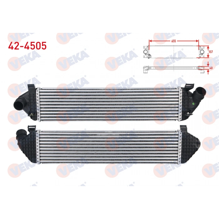 TURBO RADYATORU (INTERCOOLER) VOLVO C30 1.6 D - 2.0 D M-T 2006-2012/ S40 II 1.6 D - 2.0 D M-T 2004-2012/ V40 D2 M-T 2012-/ V50 1.6 D - 2.0 D M-T 2004-