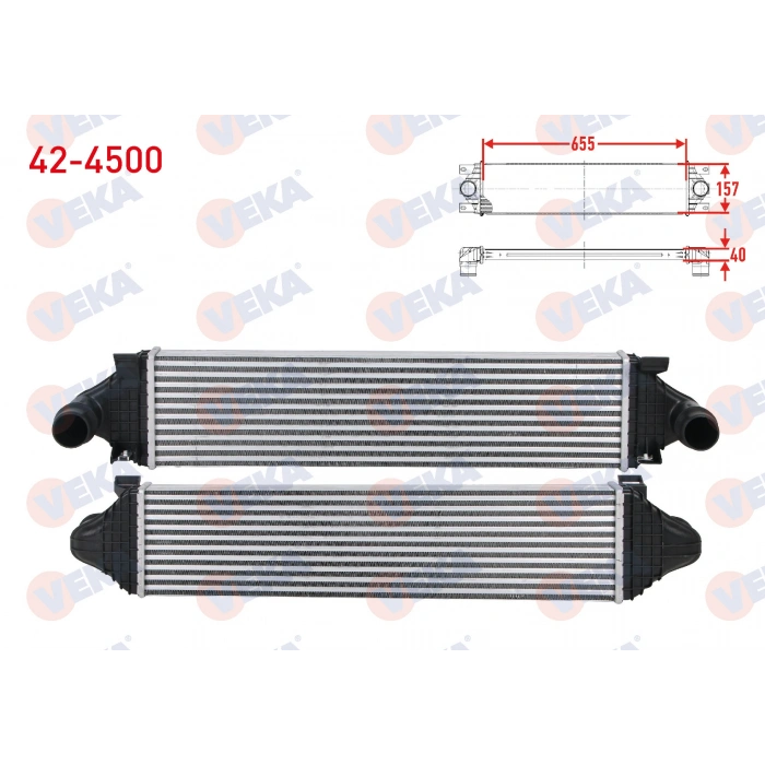 TURBO RADYATORU (INTERCOOLER) VOLVO S60 II 1.5 T3 - 2.0 D3 2010- / V40 D2 - D3 2012- / V60 D3 - T3 2010-