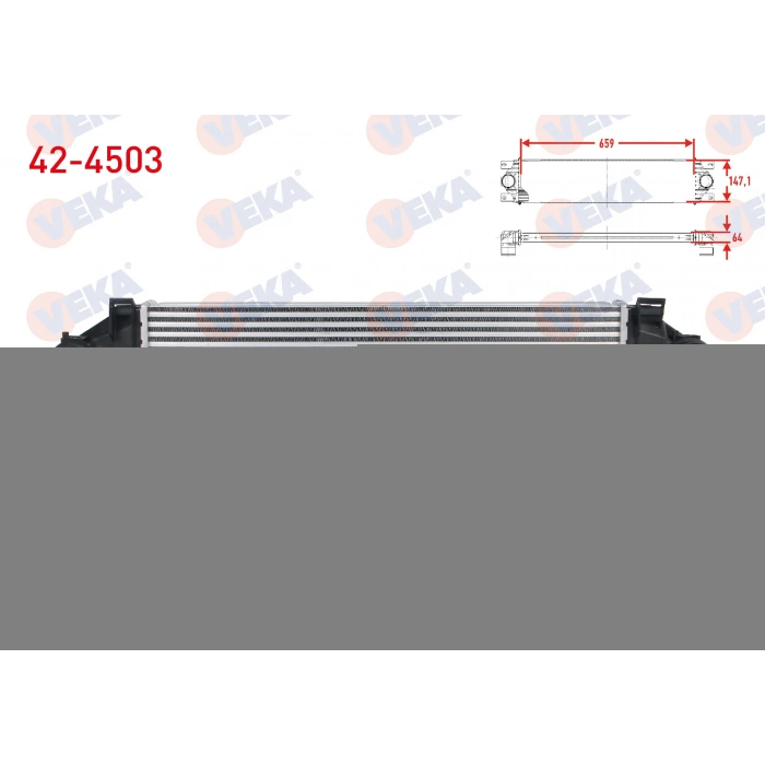 TURBO RADYATORU (INTERCOOLER) VOLVO S60 II 2.0 T - 2.0 D - 2.4 D 2010-/ V60 D3 2010-/ XC60 2.0 T - 2.4 D 2008-