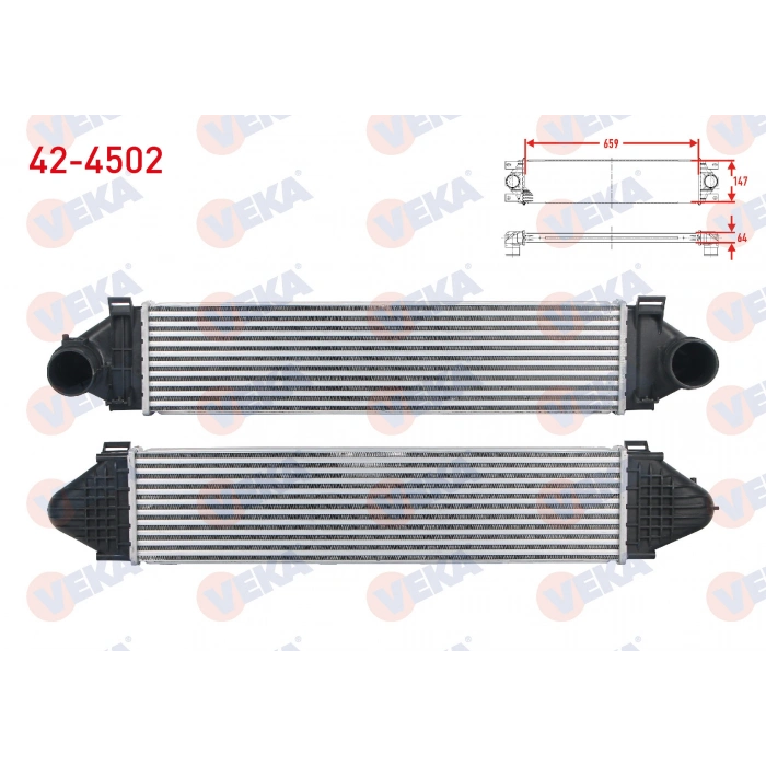 TURBO RADYATORU (INTERCOOLER) VOLVO S80 II 2.4 D5 - D3 2006-/ V70 III 2.4 D5 2006-/ XC60 2.0 T - D5 - 2.4 D 2008-/ XC70 II 2.4 D5 2007-/ FREELANDER II - EVOQUE 2.0 Si4 4X4 2011-