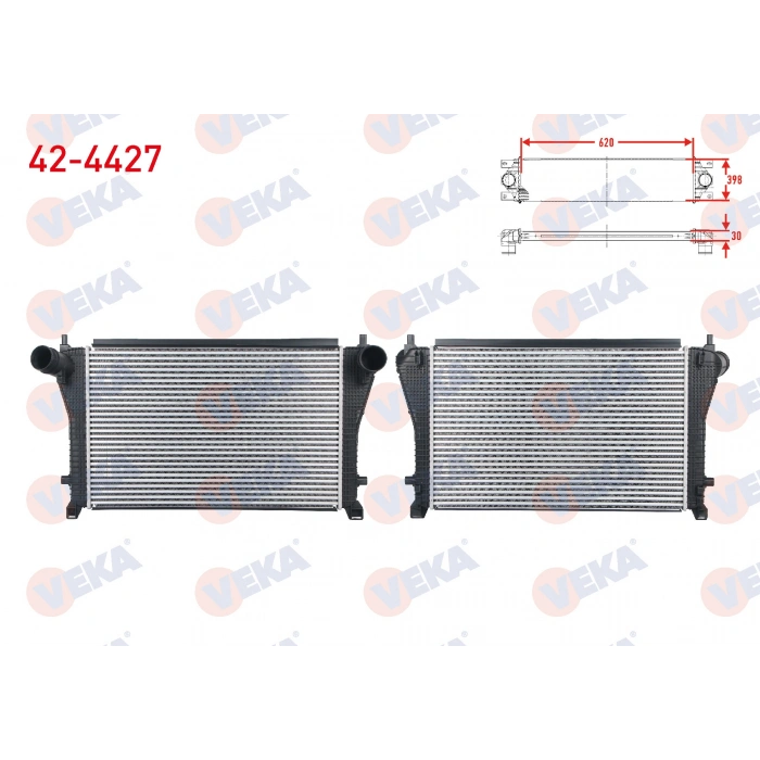 TURBO RADYATORU (INTERCOOLER) VW GOLF VII 2.0 GTI 2012-/ PASSAT 2.0 TSI 2014-/ SUPERB 2.0 TSI 2015-/ LEON 2.0 TFSI 2012-/ AUDI TT 2.0 TFSI 2013-
