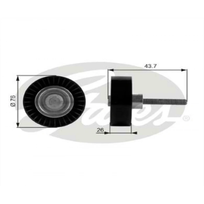 V KAYIS GERGI RULMANI 532 0346 10 (76 mm)(DÜZ) GOLF5-GOLF6-PASSAT-A3-LEON BLF-BAG-BLP-CAXA 1,4 TSI-1,6 FSI 04-13