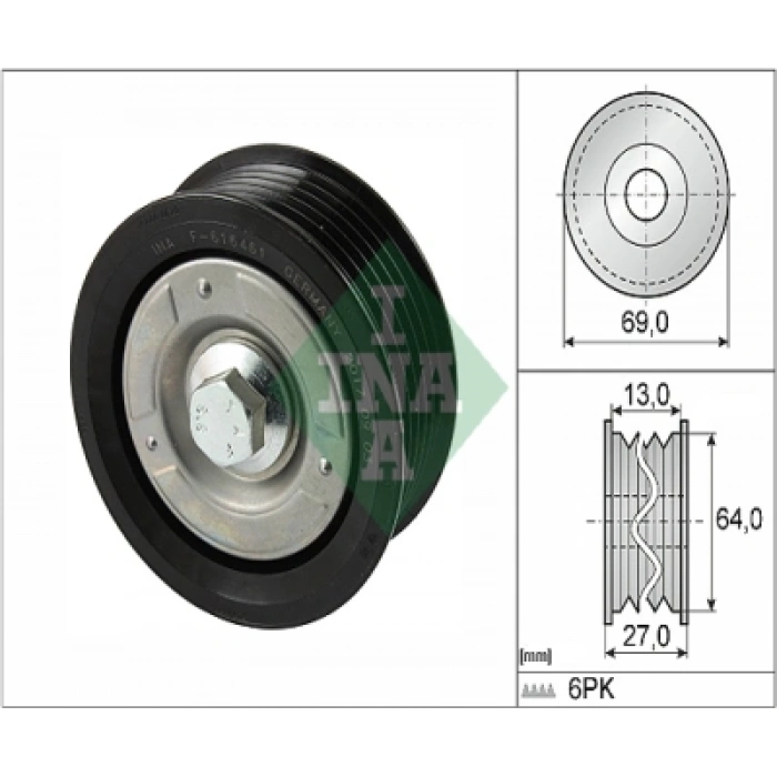 V KAYIS GERGI RULMANI 5751.F0/9658142480/9678325280/6C1Q 19A216 AB TRANSIT V-347/48/BOXER III 2.2 TDCI/HDI 06-