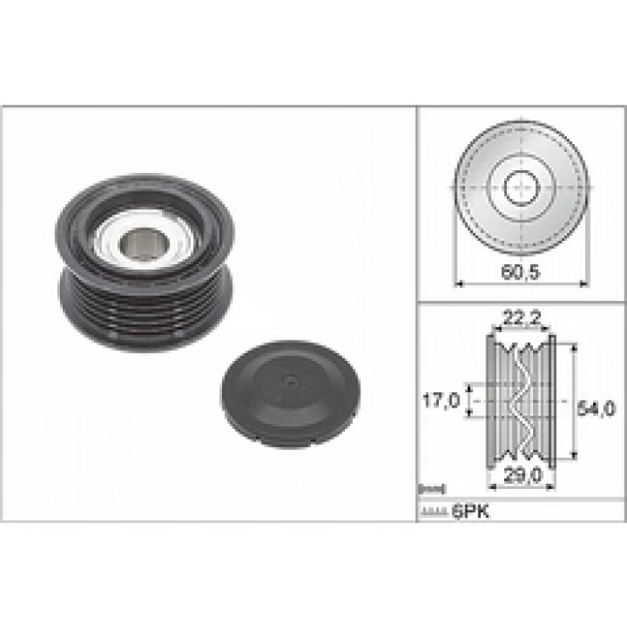 V KAYIS GERGI RULMANI T36835 A4-A5-A6 CSWB-CRTC-CRTD 3,0 TDI 15-