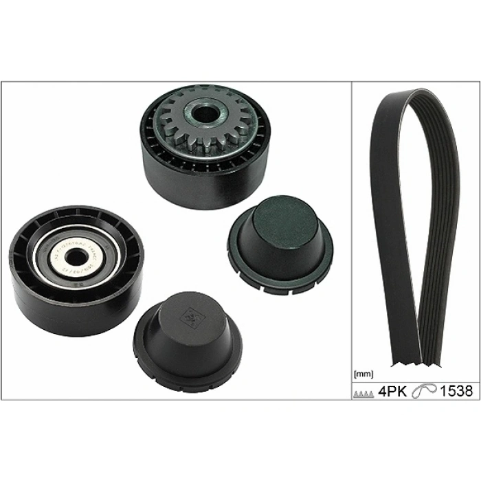 V KAYIS SETI (KAYIS+KASNAK+RULMAN) 4 KANALLI CLIO KANGOO D4F 1.2 16V 97-