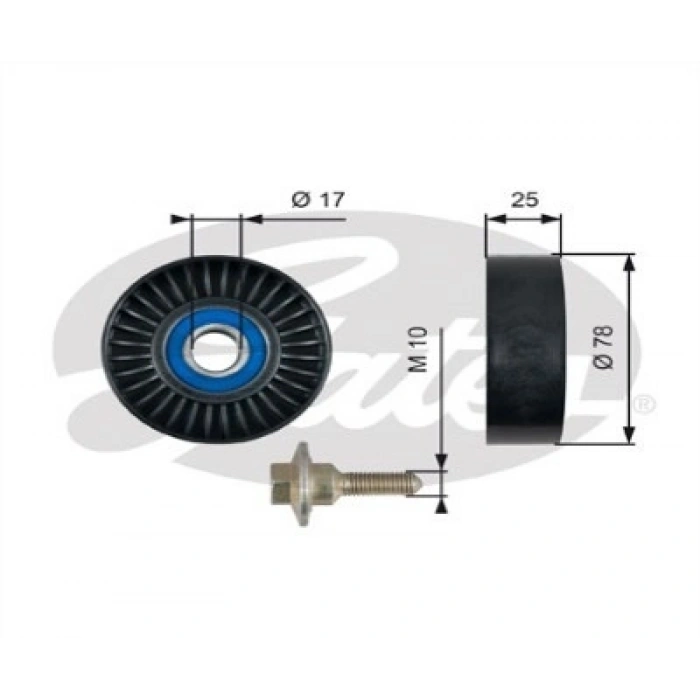 V.KAYISI GERGI RULMANI PLASTIK CITROEN C5 I (DC) 1.8 16v 17X78X25 2001-2004