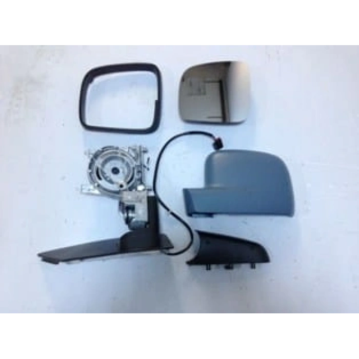 VOLKSWAGEN CADDY- 04/10; KAPI AYNASI SOL ASTARLI GRİ ELEKTRİKLİ/ISITMALI (YATAY TİP) 5 FİŞLİ FAM