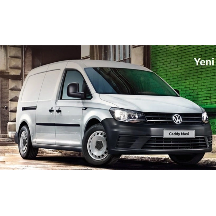 VOLKSWAGEN CADDY- 15/20; ÖN TAMPON SİYAH (PANJURLU/SİS DELİKLİ MAXI VAN) (TW)