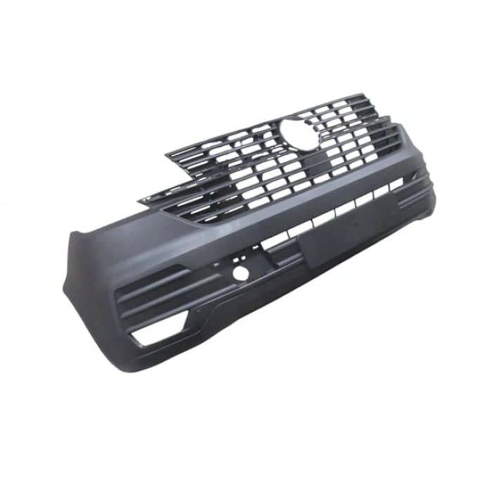 VOLKSWAGEN TRANSPORTER- T7.5- 19/24; ÖN TAMPON SİYAH PANJURLU/SENSÖR DELİKSİZ (PANELVAN)(TYG)