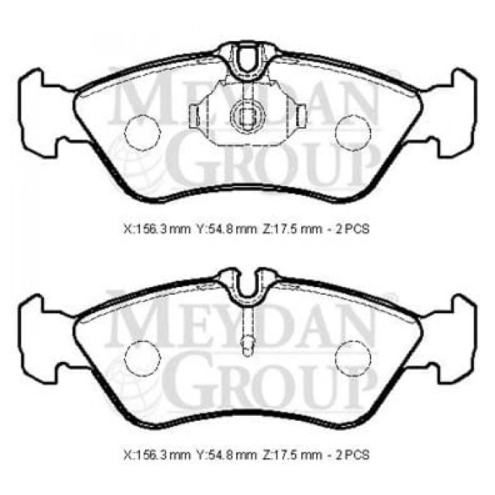 VOLKSWAGEN VOLT- LT35/LT46- 96/07; ARKA FREN BALATASI (KULAKLI)KABLOSUZ)DİSK)156,3X54,8X17,5)BRA