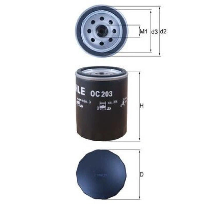 YAĞ FİLTRESİ C70 260 740 760 850 940 960