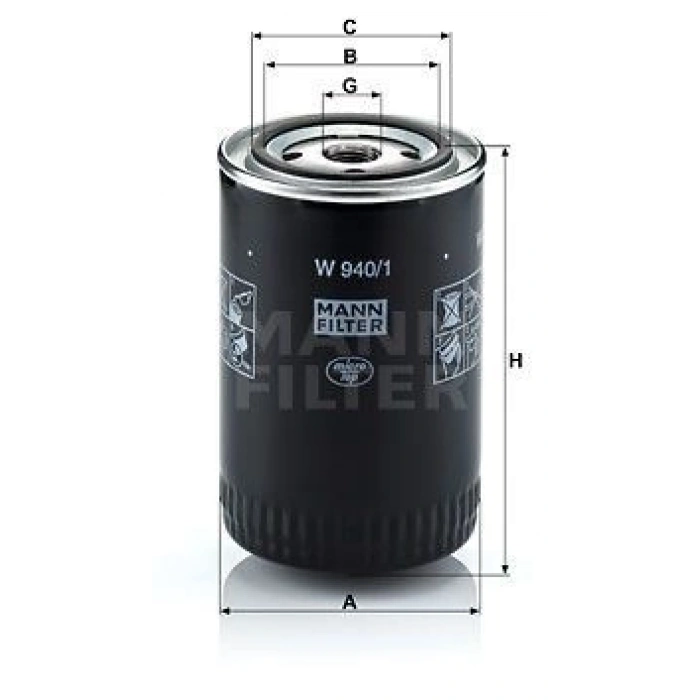 YAĞ FİLTRESİ DAF XF 95CF 75-CF 85-DB 250 KAMPANYALI