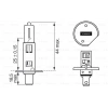 AMPUL 12V 55W H1 *P14.5s* XENON BLUE