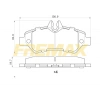 ARKA FREN BALATASI (CORBON FORMÜL) TOYOTA AURIS 2007-2012 -COROLLA 1,4 D4D-1,6 COROLLA 2007-2012