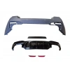 BMW 5 SERI- G30- 20/22; ARKA TAMPON ASTARLI(KARLIKLI/REFLEKTÖRLÜ/ÇEKİ KAPAKLI/SENSÖRLÜ)(M5)