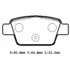 FIAT BRAVO- 08/14; ARKA FREN BALATASI 1,4/1,6/1,9/2,0 (KABLOSUZ)(DİSK)(95X43X15.5)(BRAMAX)