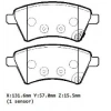 FIAT SEDICI- 07/08; ÖN FREN BALATASI 1,6/1,9/2,0 (KABLOSUZ)(DİSK) (131,6X57X15,5)(BRAMAX)