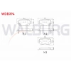 FREN BALATA ARKA IKAZLI OPEL ASTRA H 1.3 CDTI 2004-2010/ ASTRA H 1.6i 2004-2010/ ASTRA G 1.6 16v 1998-2005/ ZAFIRA B 1.9 CDTI 2005-2011/ KIA CEED 1.6 CRDI 2012-/HYUNDAI IX20 1.4 CRDI 2010-