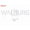 FREN BALATA ARKA OPEL VECTRA B 1.6i 1995-2003/ VECTRA B 2.0i 1995-2003/ VECTRA B 2.0 DTI 1995-2003/ VECTRA B 2.5 V6 1995-2003/ VECTRA B 2.0 DI 1995-2003/ OMEGA A 3.0i 1986-1994