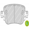 FREN BALATASI ARKA GDB2042 / 2511001 CADDY-SHARAN-A1-Q3 BM 15-