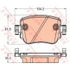 FREN BALATASI ARKA GDB2042 / 2511001 CADDY-SHARAN-A1-Q3 BM 15-