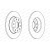 FREN DISKI ARKA 23240 / 36128 / DF7911 (TAKIM FIYAT) GOLF6-GOLF7-JETTA-CADDY-A3-LEON BM 10-