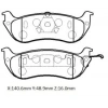 LINCOLN TOWN CAR- 98/02; ARKA FREN BALATASI (DİSK)(140.6X48.9X16)(BRAMAX)