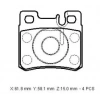 MERCEDES 190- W201- 83/93; ARKA FREN BALATASI (KABLOSUZ)(DİSK) (61,8X58,1X13,5)(BRAMAX)