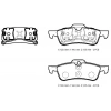 MINI COOPER- 02/05; ARKA FREN BALATASI (KABLOSUZ)(DİSK) (123X43,6X15,5/122,8X43,5X15,5) (BRAMAX)