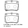MITSUBISHI PAJERO- 07/16; ARKA FREN BALATASI 2,5/3,0 (DİSK)(78,8X55,2X15) (DAIWA)