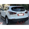 NISSAN QASHQAI- J11- 17/21; ARKA TAMPON SİYAH (SENSÖR DELİKLİ)(VISIA/TEKNA/SKYPACK)(TYG)