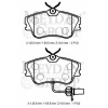 VOLKSWAGEN TRANSPORTER- T4- 02/03; ÖN FREN BALATASI 1,9/2.4/2,5 (1 KABLOLU)(DİSK)128X65,8X18)BRA