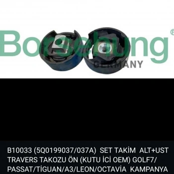 TRAVERS TAKOZU SET (2 PARÇA ALT ÜST) GOLF7/OCTAVIA/PASSAT/TİGUAN/A3/LEON 2013- KUTU İÇİ ORJİNAL