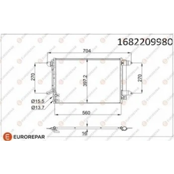 KLİMA RADYATÖRÜ JETTA 10- EUROREPAR 1682209980