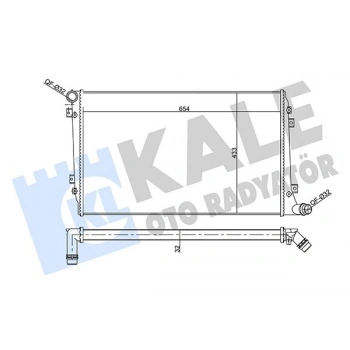SU RADYATÖRÜ KALE 356930 AUDİ - SEAT - SKODA - VOLKSWAGEN BLS-BMM 1,9 TDİ-2,0 TDİ