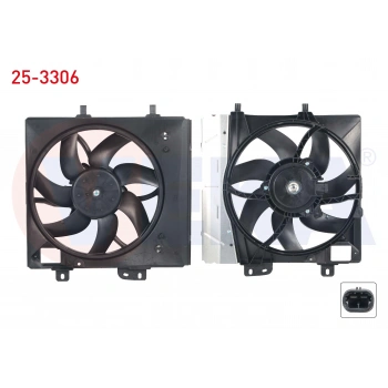 FAN MOTORU SU RADYATORU DAVLUMBAZLI TEKLI FANLI (100 WATT) CITROEN C-ELYSEE 1.6 HDI 2012- VEKA 25-3306