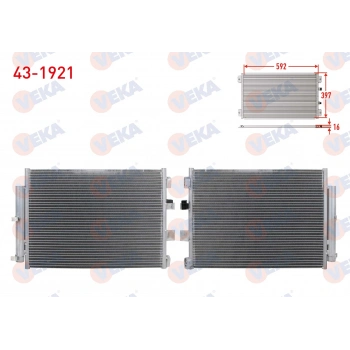 KLIMA RADYATORU FORD TOURNEO CONNECT 1.5 TDCI - 1.6 TDCI 2013- VEKA 43-1921