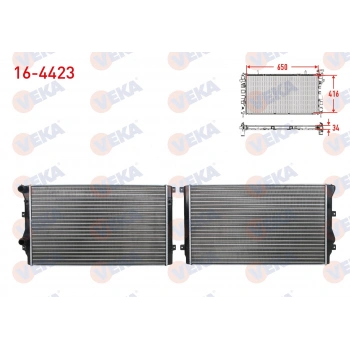 SU RADYATORU MEKANIK VOLKSWAGEN GOLF V (1K1) 1.9 TDI M-T 2003-2009 VEKA 16-4423