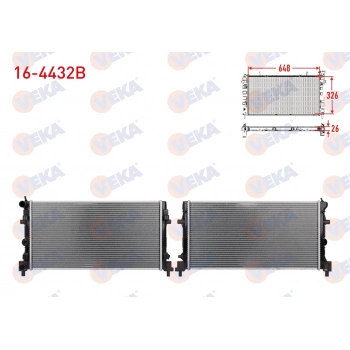SU RADYATORU BRAZING POLO 6R,6C 1.0,1.0 TSI,1.4,1.2TDI,1.4TDI,1.6TDI 09-17/TOLEDO,IBIZA IV 1.0,1.2TSI,1.4TSI,1.4-1.2,1.4,1.6TDI 09-17/FABIA,RAPID, 1.0,1.0TSI,1.2TSI,1.6TDI,1.2TSI,1.4 07-22 A-T/M-T VEKA 16-4432B