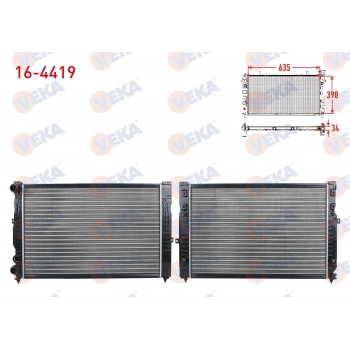 SU RADYATORU MEKANIK VOLKSWAGEN PASSAT (3B3) 1.6 M-T 1996-2005 VEKA 16-4419