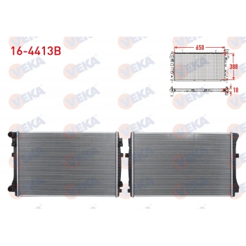 SU RADYATORU BRAZING VOLKSWAGEN GOLF VII (5G1) 1.6 TDI A-T/M-T 2012- VEKA 16-4413B