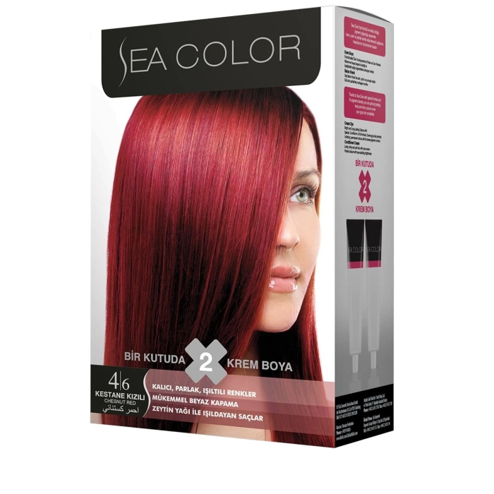 Sea Color Saç Boyası Kestane Kızılı 4/6
