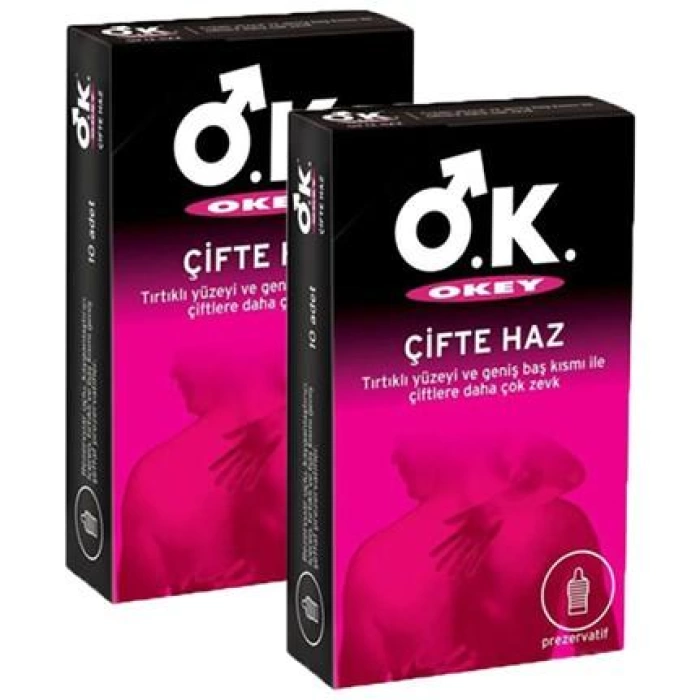 Okey Prezervatif Çifte Haz 2li (20 Adet)