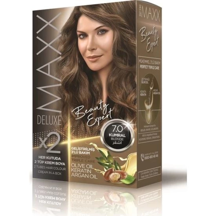 Maxx Deluxe Saç Boyası Set Kumral 7/0