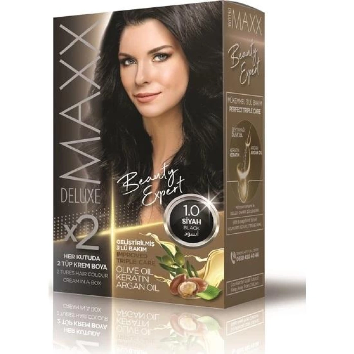 Maxx Deluxe Saç Boyası Set Siyah 1/0