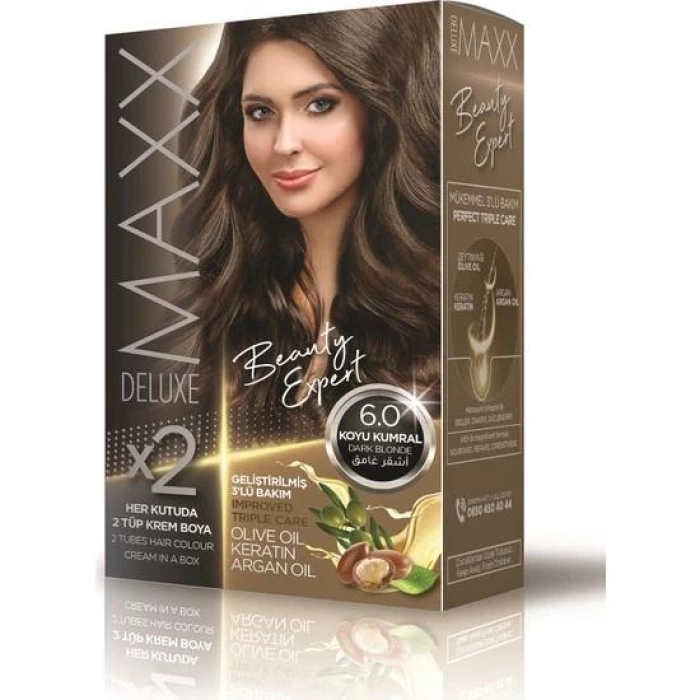 Maxx Deluxe Saç Boyası Set Koyu Kumral 6/0