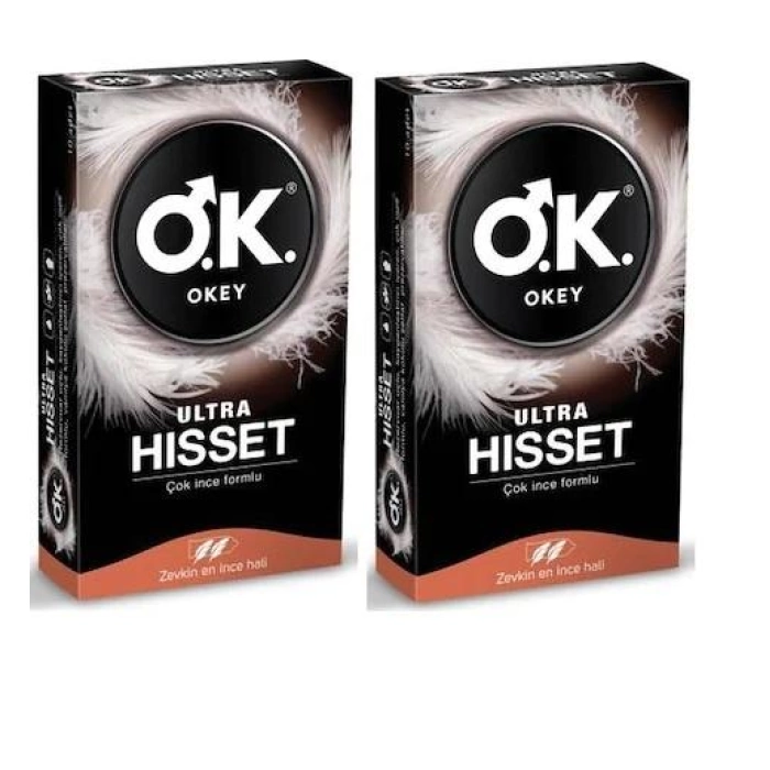 Okey Prezervatif Ultra Hisset 2li Paket (20 Adet)
