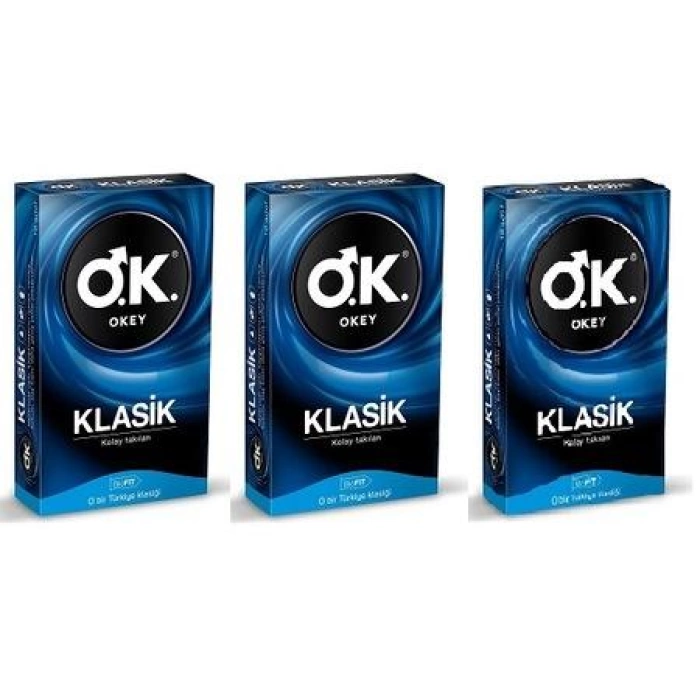 Okey Prezervatif Klasik 3lü (30 Adet)