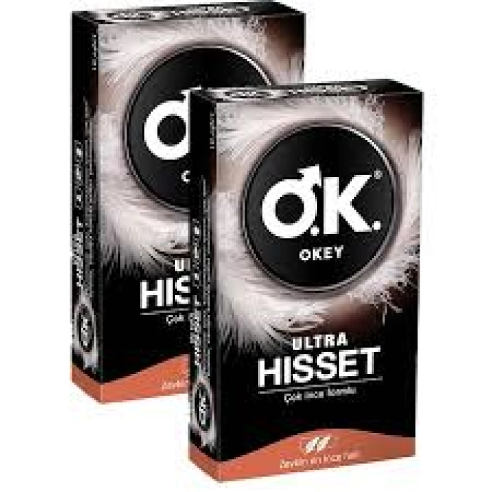 Okey Prezervatif Ultra Hisset 2li Paket (20 Adet)
